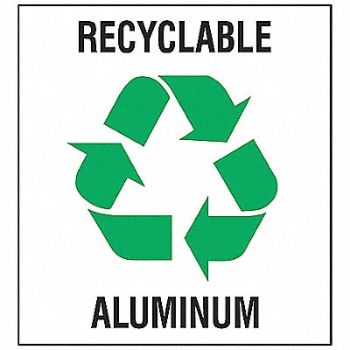 BRADY Recycle Label 10 in x 10 in Vinyl PK5, 8ZE63