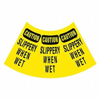 ROCKFORD SILK SCREEN PROCESS Cone Collar Yw/Blk Slippery When Wet PK6, 8ZEN1