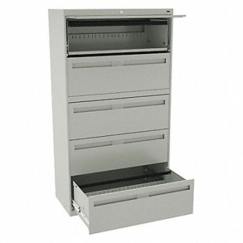 TENNSCO File Cabinet 36 in 5 Drawer Grey, 8ZEW5