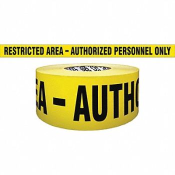 GRAINGER APPROVED Barricade Tape Blk/Ylw 500 ft x 3 In, 8ZFL4