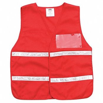 CONDOR E4207 Safety Vest Red Legend Insert Universal, 8ZH81