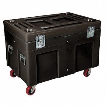MYTON INDUSTRIES F1330 Storage Cart Black Polyethylene 34 in, 8ZJT7