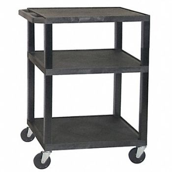 GRAINGER APPROVED Utility Cart 300 lb Cap. Resin 2 Shlvs, 8ZRX4