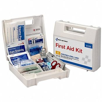 FIRST AID ONLY First Aid Kit 25 People Served 2.5 W 8 H, 794KG3