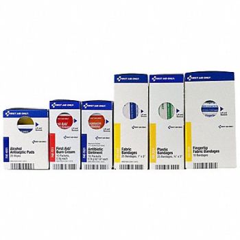 FIRST AID ONLY First Aid Kit Refill White 8 in H 6 in W, 800TL1