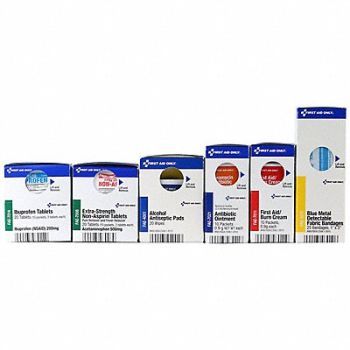 FIRST AID ONLY First Aid Kit Refill White 8 in H 6 in W, 800TL2