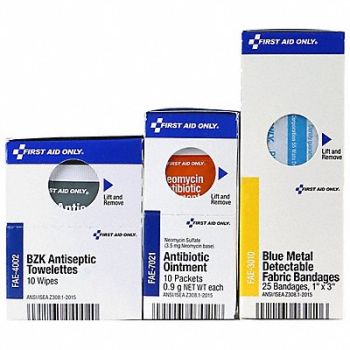 FIRST AID ONLY First Aid Kit Refill White 8 in H 6 in W, 800TL5