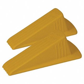 MASTER Door Stop Wedge XL Ylw 6-3/4 L PK2, 4JG44