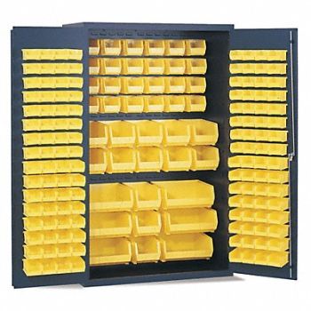 VARI-TUFF Bin Cab 78 x48 x24 SmkGry 171YlwBns, 9A716