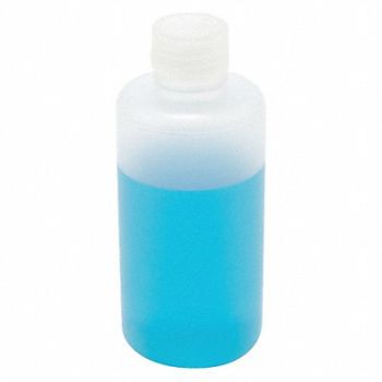 LAB SAFETY SUPPLY Bottle 250mL Plastic Narrow PK12, 9AA07