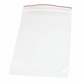 MINIGRIP RED LINE Reclosable Poly Bag Zip Seal PK1000, 9AAE1