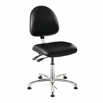 BEVCO Ergonomic ESD Task Chair Vinyl Black, 9AAH8