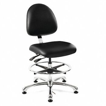 BEVCO Ergonomic ESD Task Chair Vinyl Black, 9AAH9