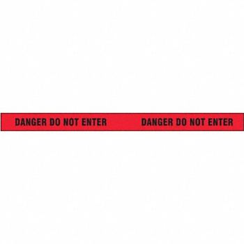 GRAINGER APPROVED Barricade Tape Red/Black 180 ft x 2 In, 9AAT3