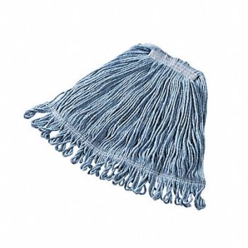 RUBBERMAID COMMERCIAL PRODUCTS Wet Mop Blue Cotton/Synthetic, 9ACA9