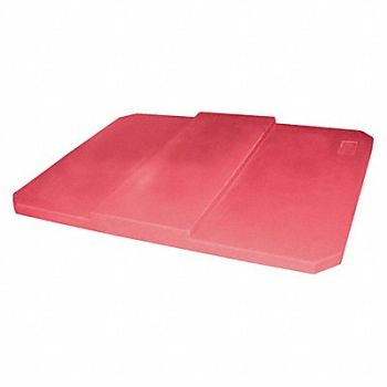 GRAINGER APPROVED Cube Truck Lid Red Fits 17-2/5 cu ft., 9MAN4