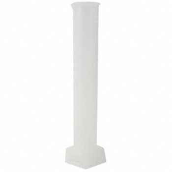 LAB SAFETY SUPPLY Graduated Cylinder 500mL 5mL Grads PP, 9AE09