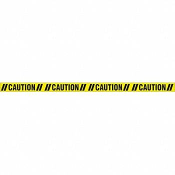 GRAINGER APPROVED Floor Tape Black/Yellow 3 inx60 ft Roll, 9AEF6