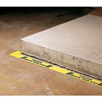 GRAINGER APPROVED Floor Tape Black/Yellow 3 inx60 ft Roll, 8AFH0