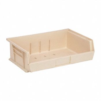 QUANTUM STORAGE SYSTEMS F0606 Hang and Stack Bin Ivory PP 5 in, 9AFJ0