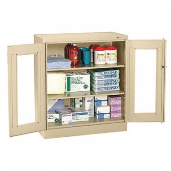 TENNSCO Storage Cabinet 42 x36 x18 Sand 2Shlv, 9WK74