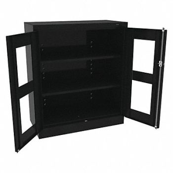 TENNSCO Storage Cabinet 42 x36 x18 Black 2Shlv, 9AJR1
