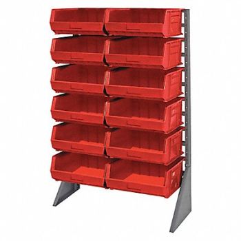 QUANTUM STORAGE SYSTEMS F1614 BinRailFlrRck 36inx54inx15in LdCp 50 lb, 9AK95