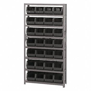 QUANTUM STORAGE SYSTEMS E1497 Bin Shlvng 12inx75inx36in Black, 9AKV1