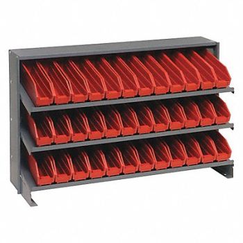 QUANTUM STORAGE SYSTEMS E1539 Bench Pick Rack 12x21x36in Red, 9ALY4
