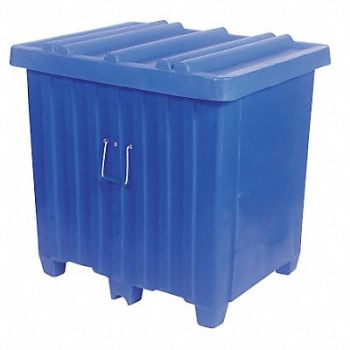 MYTON INDUSTRIES Ribbed Wall Container Blue, 9AM41