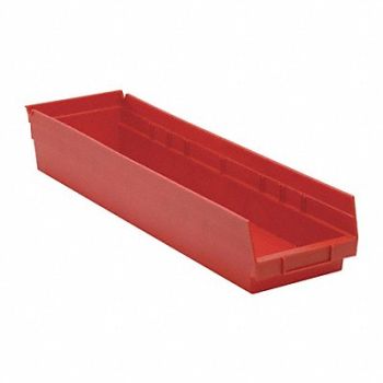 QUANTUM STORAGE SYSTEMS F0622 Shelf Bin Red Polypropylene 4 in, 9CHR8