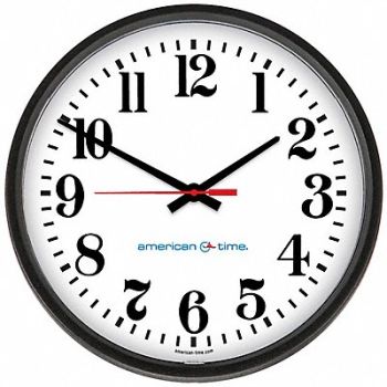 AMERICAN TIME Wall Clock Analog Battery, 9CKT5