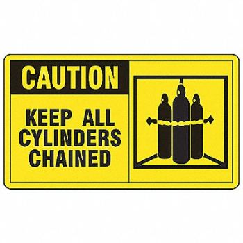 ACCUFORM Safety Label 3 1/2 inx5 in Vinyl PK5, 9JAC5