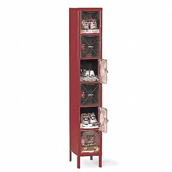 TENNSCO Box Locker Clearview 1 Wide 6 Tier Wine, 9CNE6