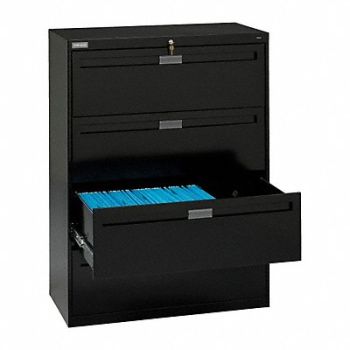 TENNSCO File Cabinet 36 in 4 Drawer Black, 9CPV0