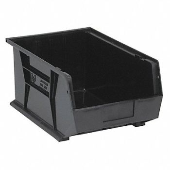 QUANTUM STORAGE SYSTEMS F0608 Hang and Stack Bin Black PP 8 in, 9CVU7