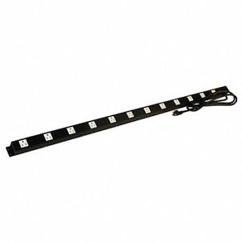 PRO-LINE Electrical Powerstrip Black 48 In., 9CXP7