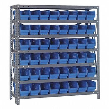 QUANTUM STORAGE SYSTEMS E1522 Bin Shlvng 18inx39inx36in Blue, 9CYN7