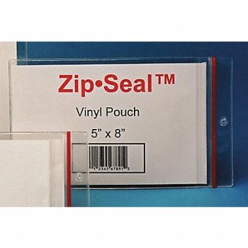 HOL-DEX Label Holder Clear Zip Sealed Pouch PK25, 9CZ14