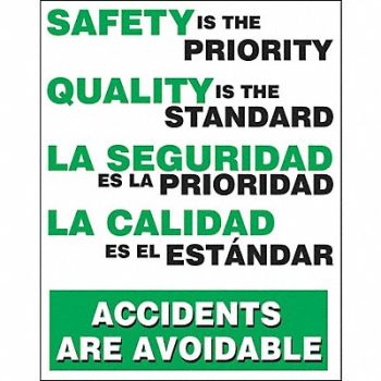 ACCUFORM Safety Poster 22 in x 17 in Plastic, 9CZ18