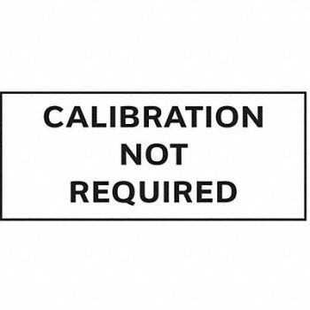 STRANCO INC Calibration Label English 5/8in H PK350, 9DPT1