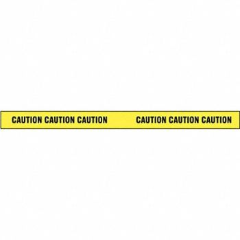 GRAINGER APPROVED Barricade Tape Yellow/Black 180ft x 2 In, 9DR72