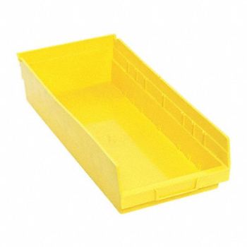 QUANTUM STORAGE SYSTEMS F0619 Shelf Bin Yellow Polypropylene 4 in, 9DUW7