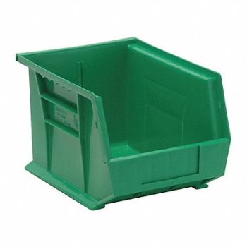 QUANTUM STORAGE SYSTEMS F0604 Hang and Stack Bin Green PP 7 in, 9DUX7