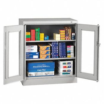 TENNSCO Storage Cabinet 42 x36 x18 LtGry 2Shlv, 9DV84