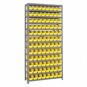 QUANTUM STORAGE SYSTEMS E1506 Bin Shlvng 12inx75inx36in Yellow, 9DY67