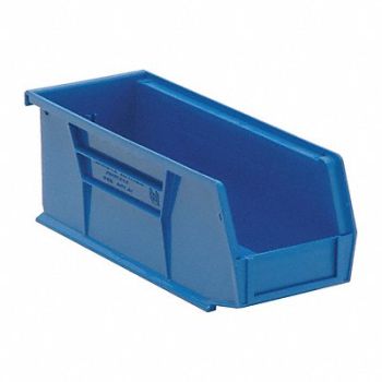 QUANTUM STORAGE SYSTEMS E1526 Hang and Stack Bin Blue PP 4 in, 9DYJ8