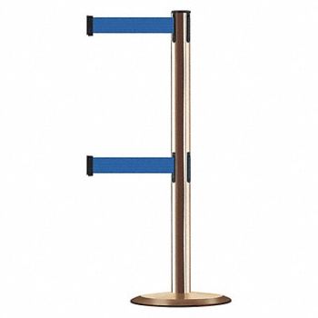 TENSABARRIER Barrier Post with Belt 7-1/2 ft L, 9E273