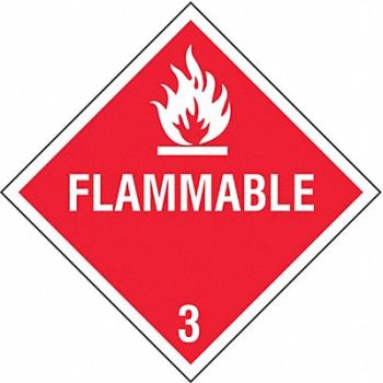 STRANCO INC DOT Container Placard 10-3/4 Label W, 8FM31