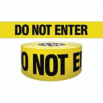 GRAINGER APPROVED Barricade Tape Yellow/Black 1000ft x 3In, 9EKN0